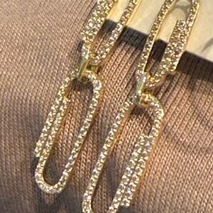 14KT Gold Plated Elegant Gold Chain Link Earrings